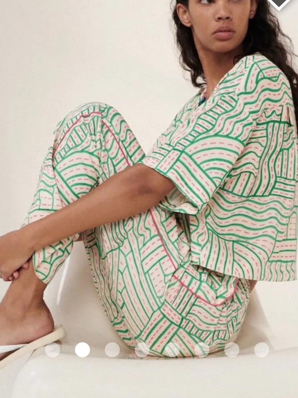 Pink & Green Patterned Pants